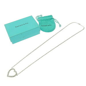 TIFFANY Co Silver Twisted Heart Necklace